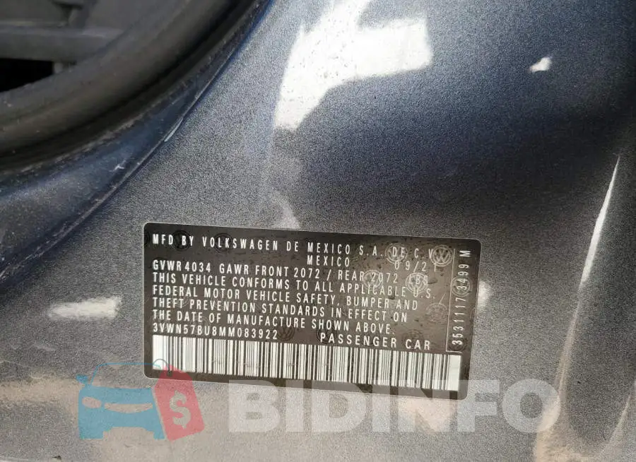 3VWN57BU8MM083922 Photo# 10