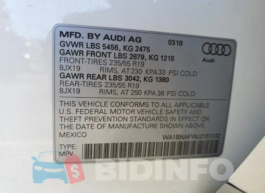 WA1BNAFY6J2151132 Photo# 10