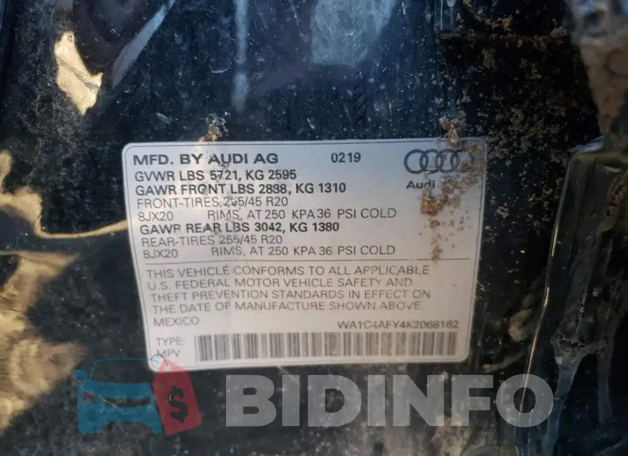 WA1C4AFY4K2068162 Photo# 10