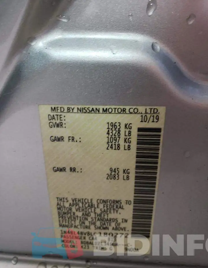 1N4BL4BV8LC180272 Photo# 10