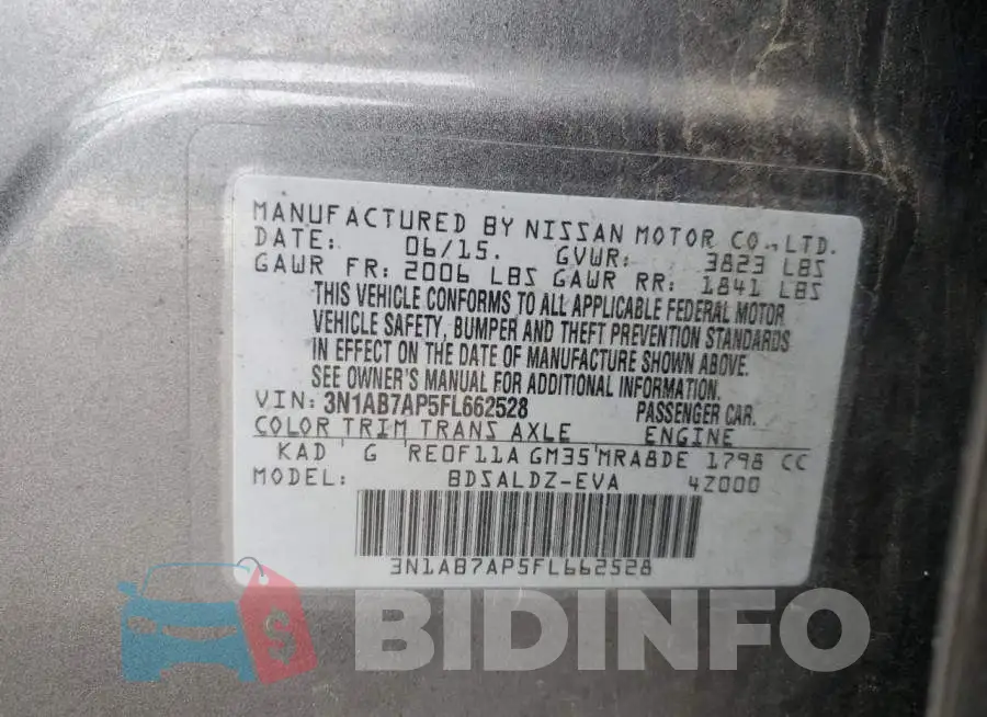 3N1AB7AP5FL662528 Photo# 13