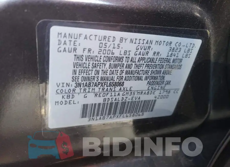 3N1AB7APXFL658068 Photo# 12