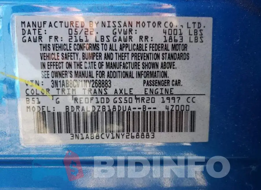 3N1AB8CV1NY268883 Photo# 10