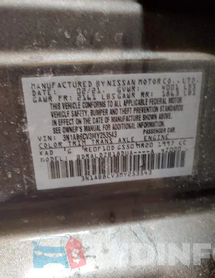3N1AB8CV3MY253543 Photo# 12