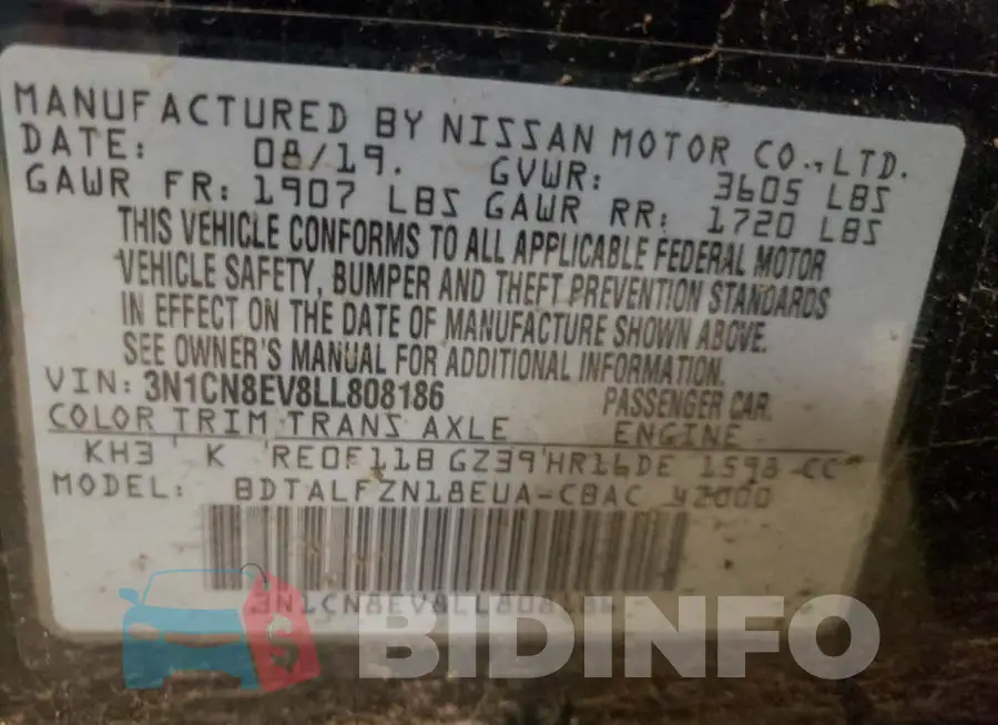 3N1CN8EV8LL808186 Photo# 10