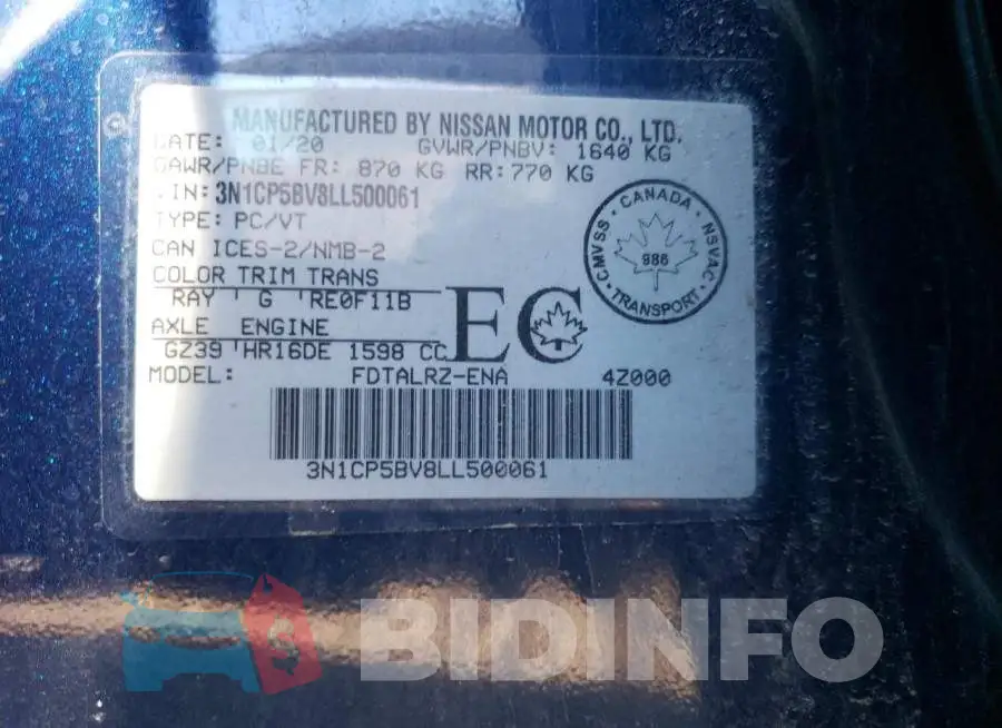 3N1CP5BV8LL500061 Photo# 10
