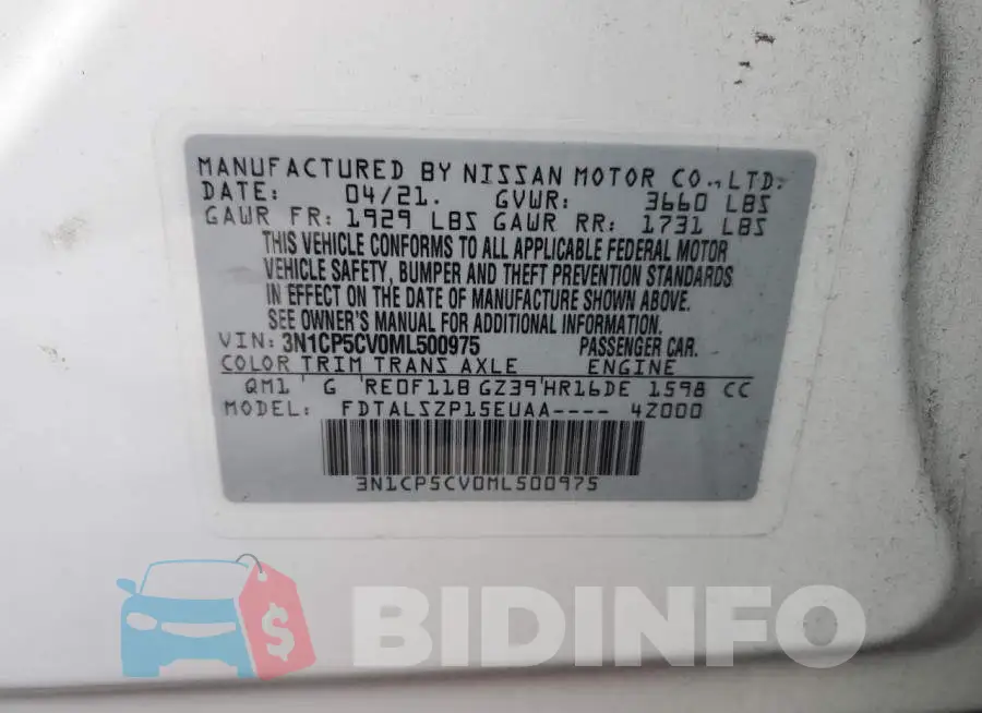 3N1CP5CV0ML500975 Photo# 13