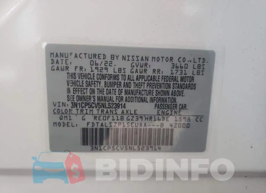 3N1CP5CV5NL523914 Photo# 10