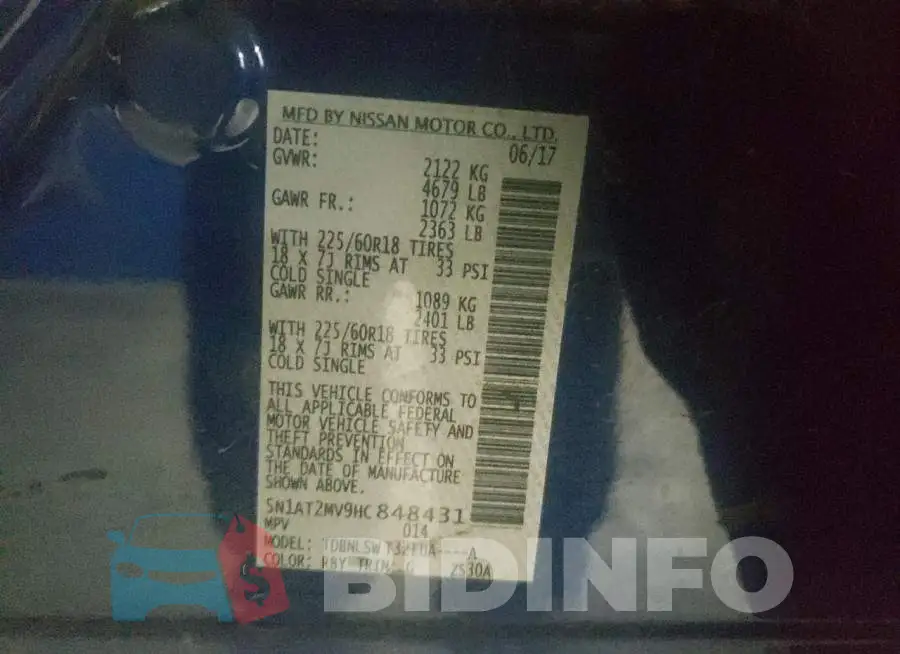 5N1AT2MV9HC848431 Photo# 13