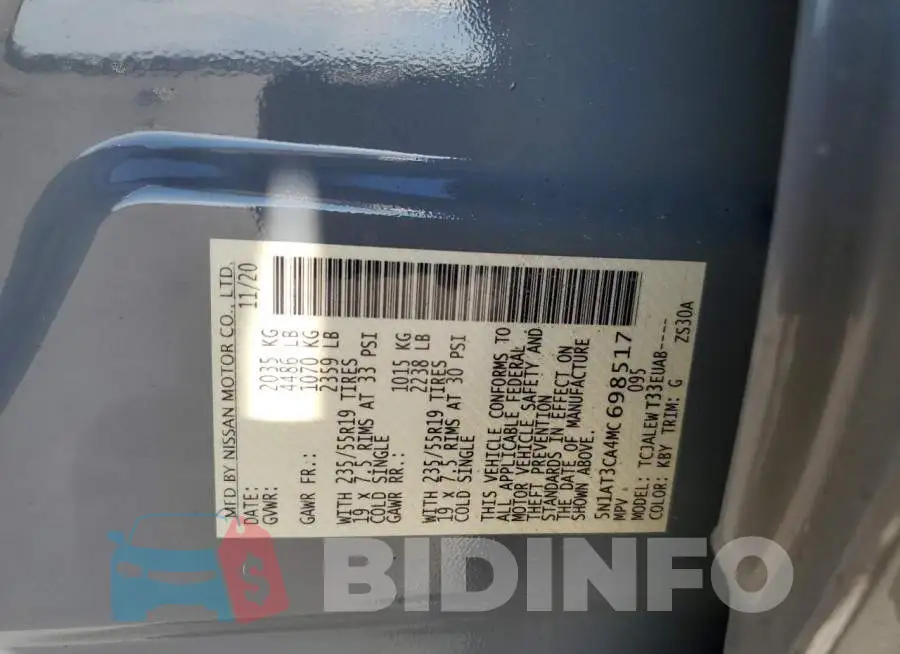 5N1AT3CA4MC698517 Photo# 13