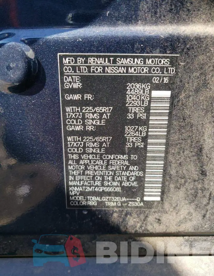 KNMAT2MT4GP666081 Photo# 10
