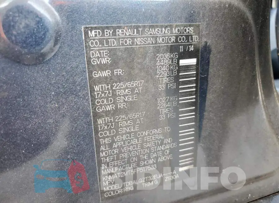 KNMAT2MT5FP517533 Photo# 13
