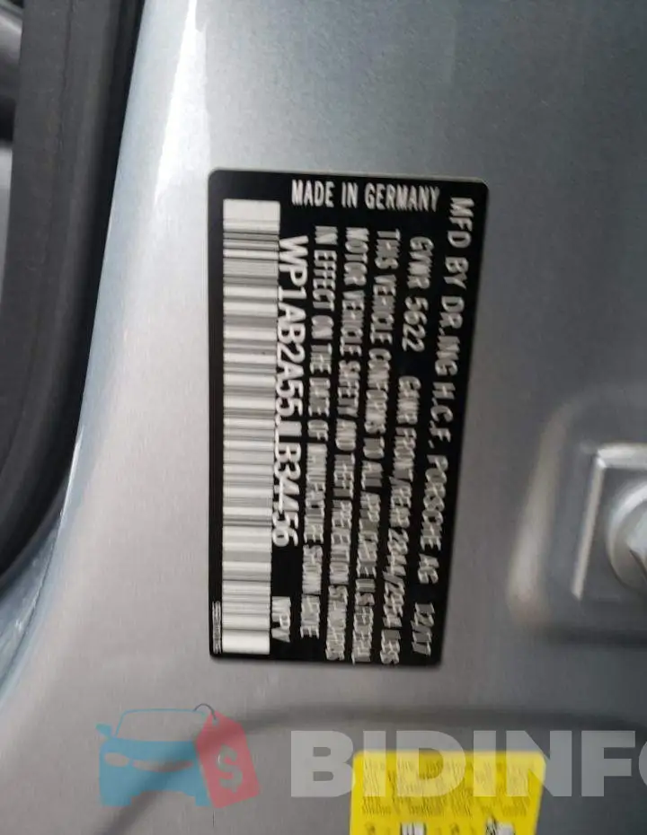 WP1AB2A55JLB34456 Photo# 12