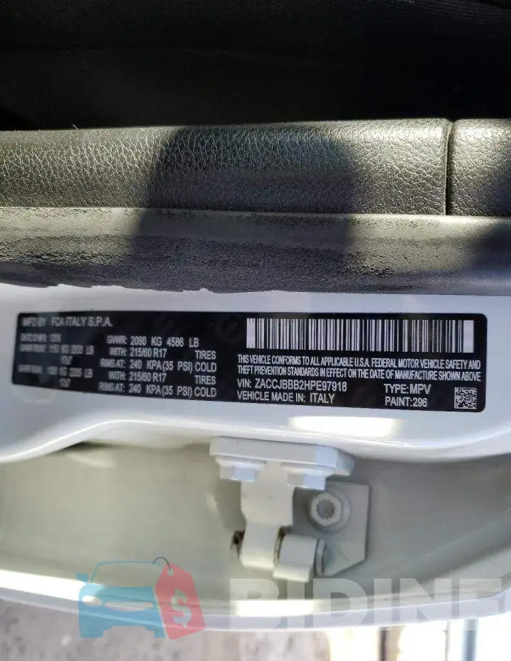 ZACCJBBB2HPE97918 Photo# 13