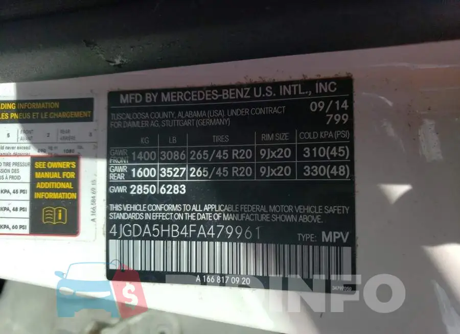 4JGDA5HB4FA479961 Photo# 10