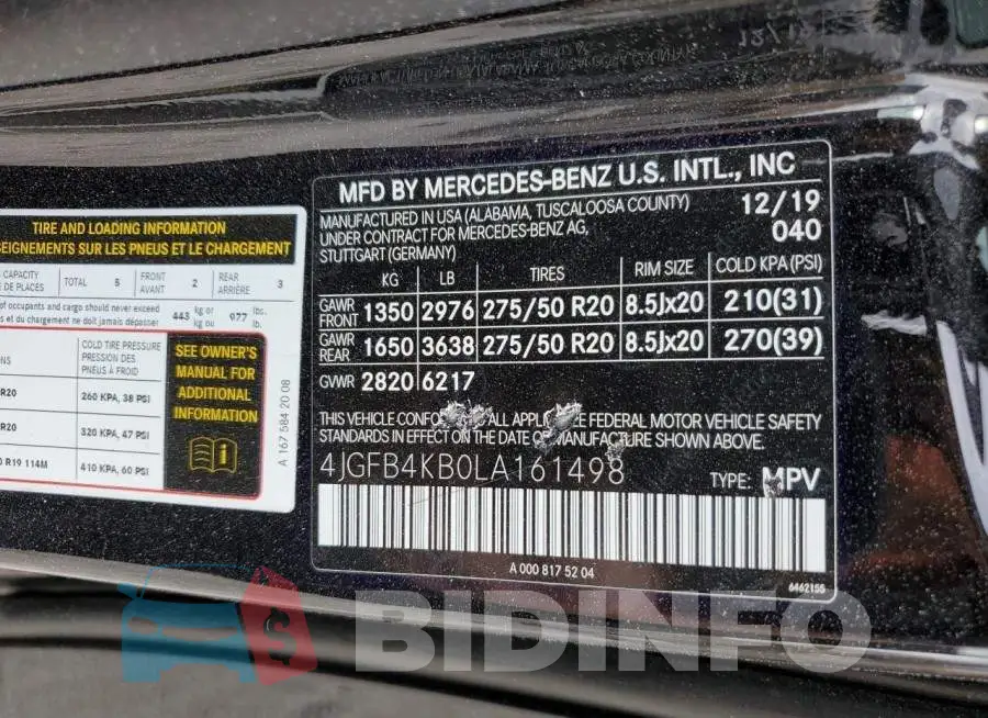 4JGFB4KB0LA161498 Photo# 10