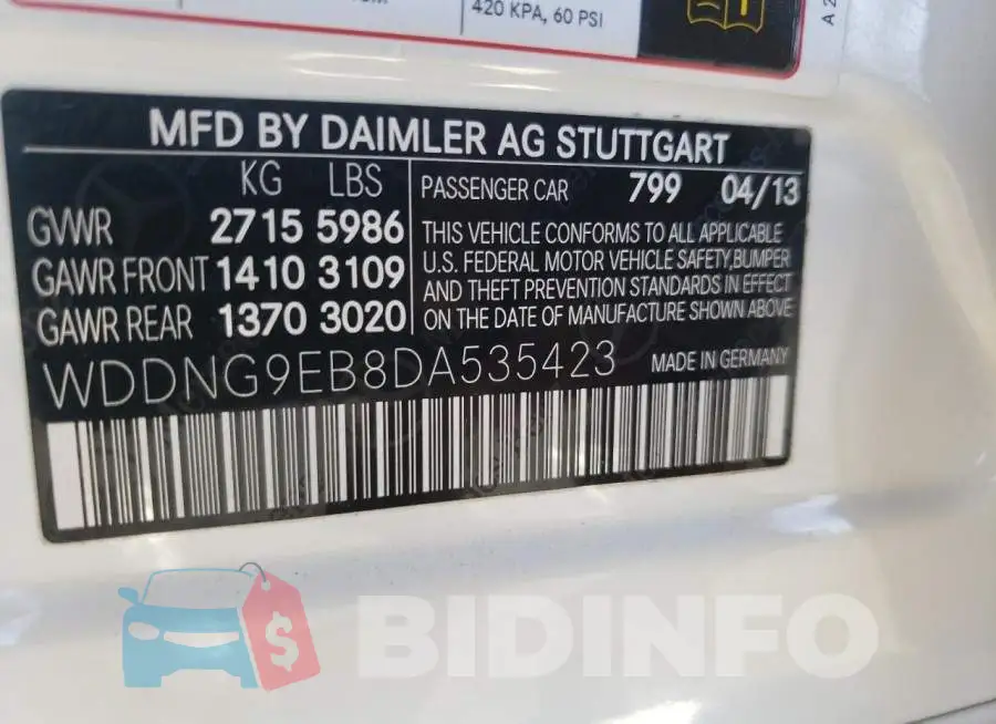 WDDNG9EB8DA535423 Photo# 12