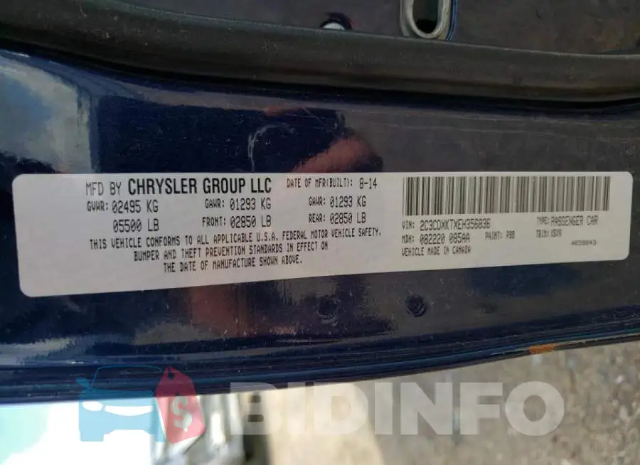 2C3CDXKTXEH356836 Photo# 10