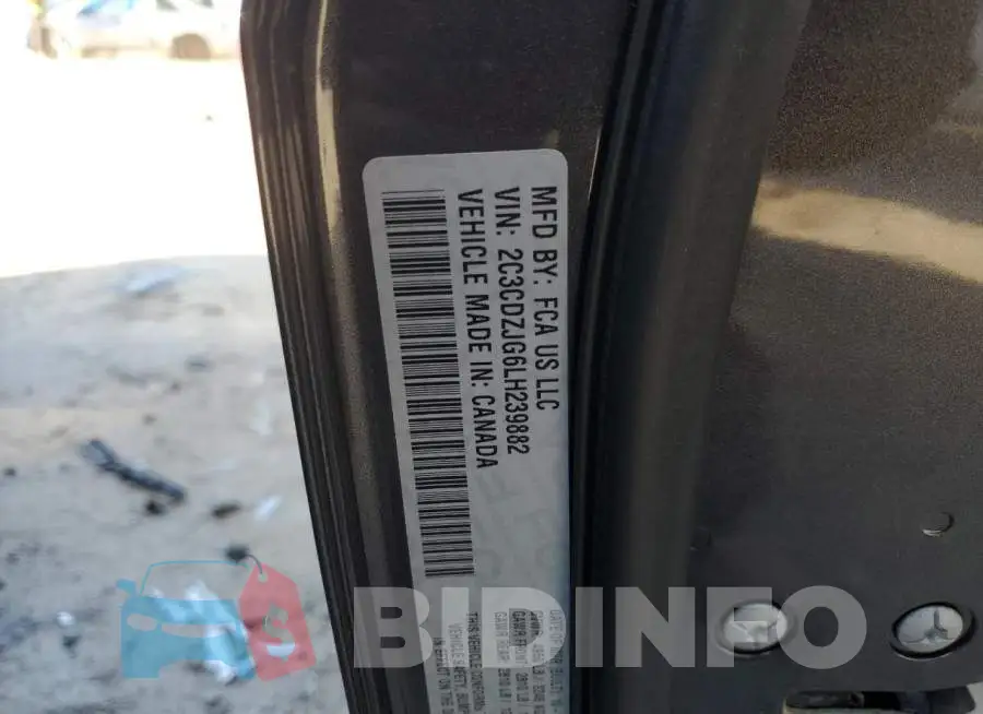 2C3CDZJG6LH239882 Photo# 10