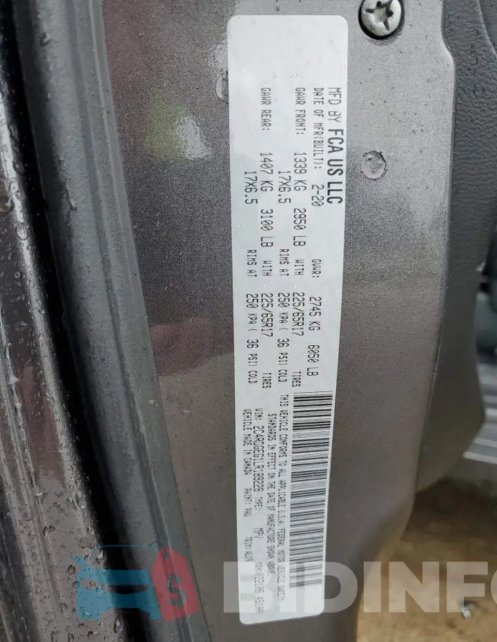 2C4RDGEG1LR189228 Photo# 10