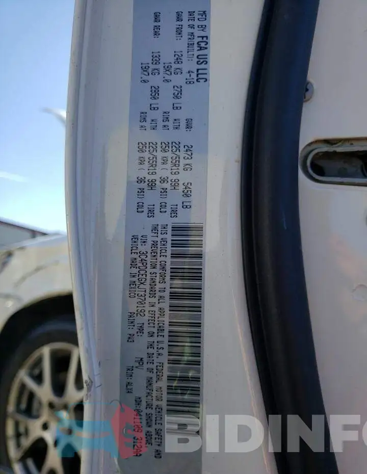 3C4PDCEGXJT370192 Photo# 10