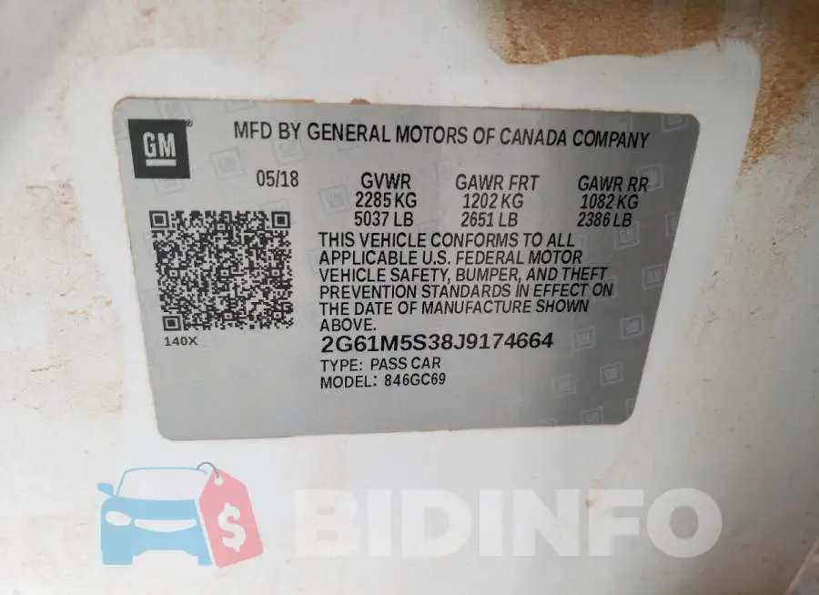 2G61M5S38J9174664 Photo# 10