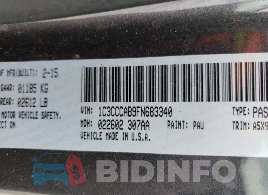 1C3CCCAB9FN683340 Photo# 10