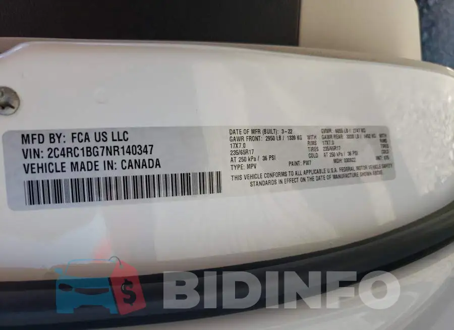 2C4RC1BG7NR140347 Photo# 13