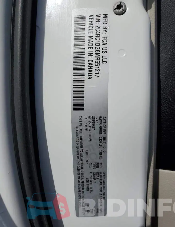 2C4RC1DG6MR551217 Photo# 14