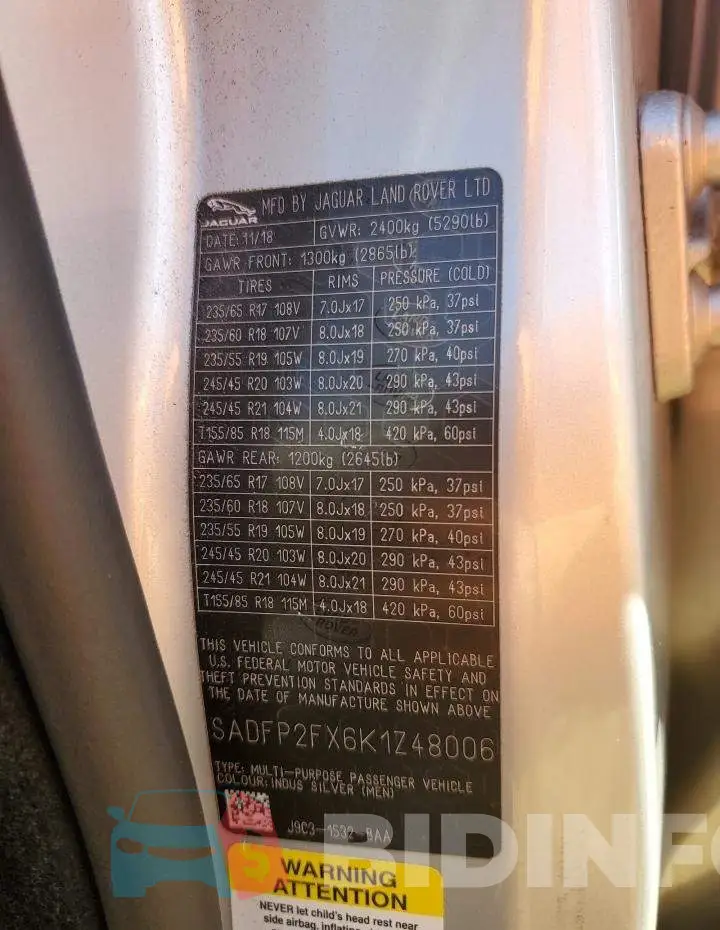 SADFP2FX6K1Z48006 Photo# 10
