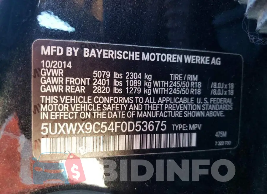 5UXWX9C54F0D53675 Photo# 10
