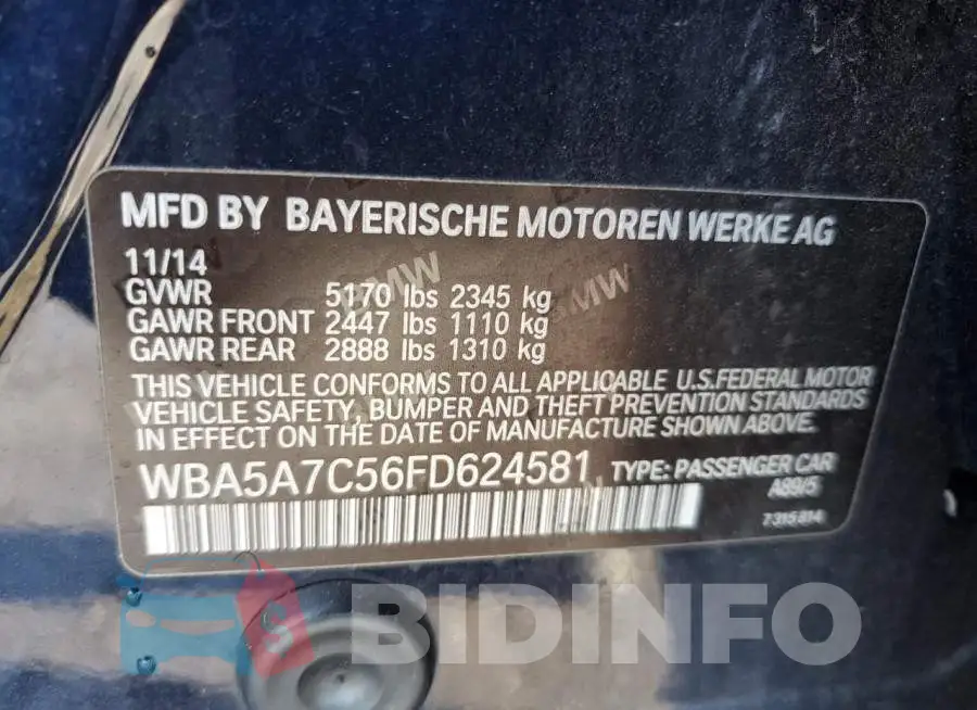 WBA5A7C56FD624581 Photo# 12