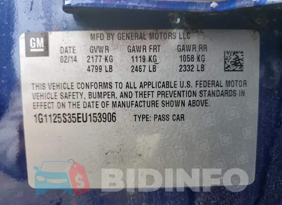 1G1125S35EU153906 Photo# 10