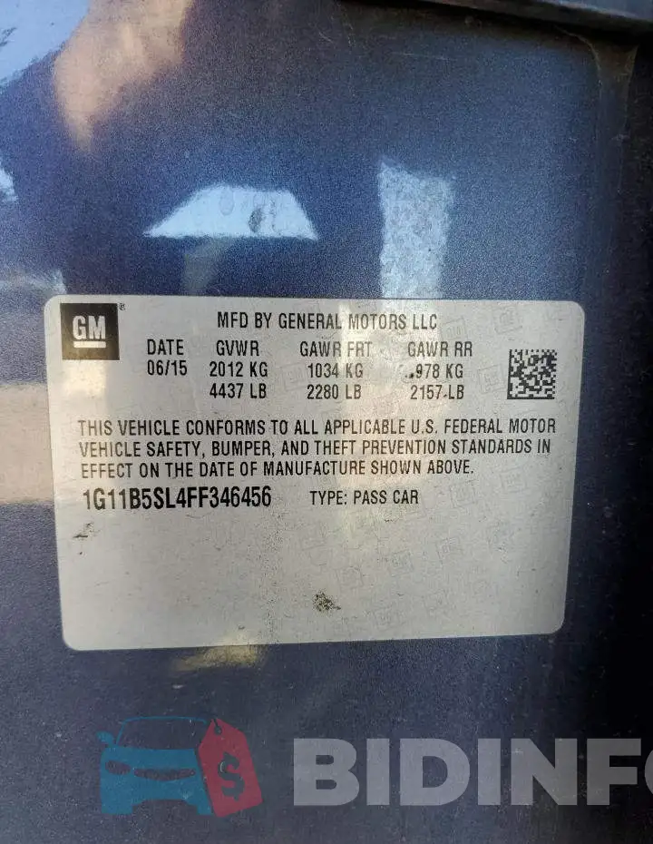1G11B5SL4FF346456 Photo# 12