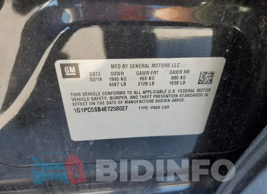 1G1PC5SB4E7298027 Photo# 10