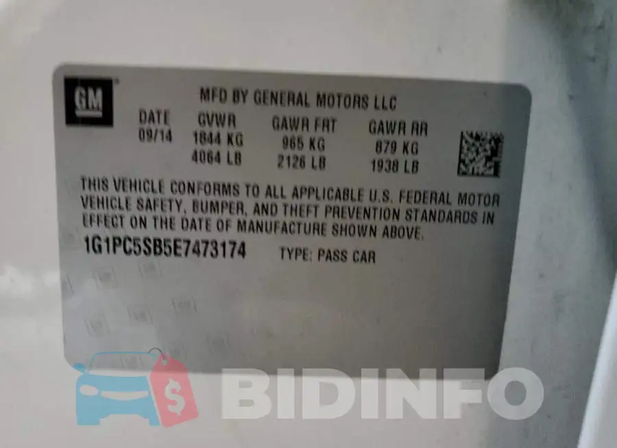 1G1PC5SB5E7473174 Photo# 10