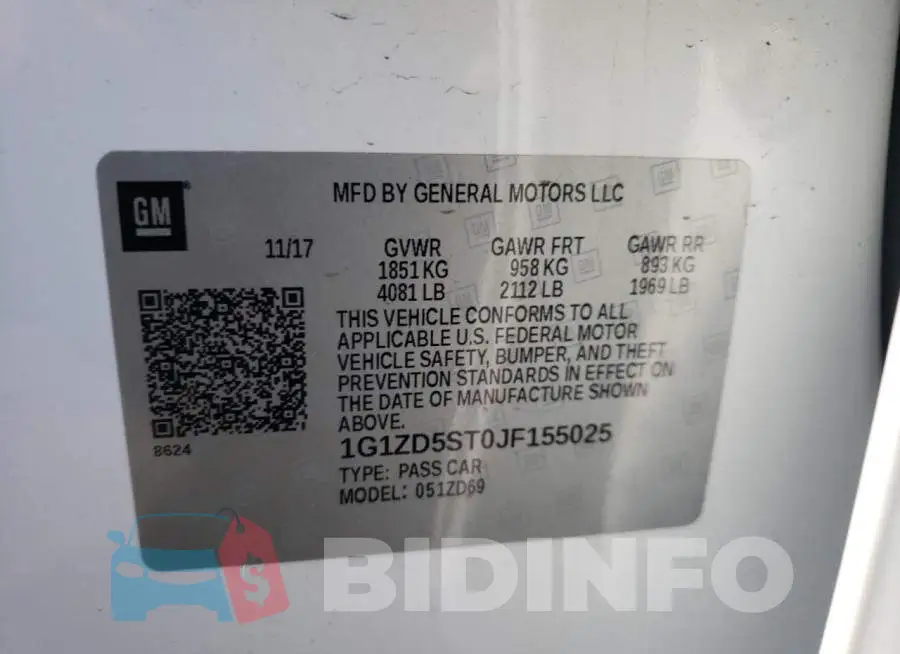 1G1ZD5ST0JF155025 Photo# 12
