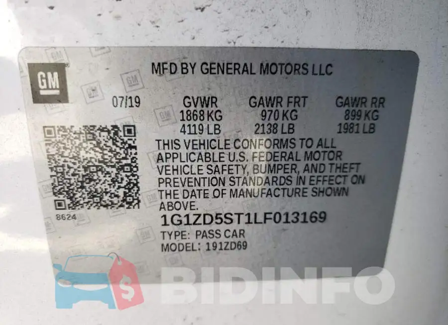 1G1ZD5ST1LF013169 Photo# 10