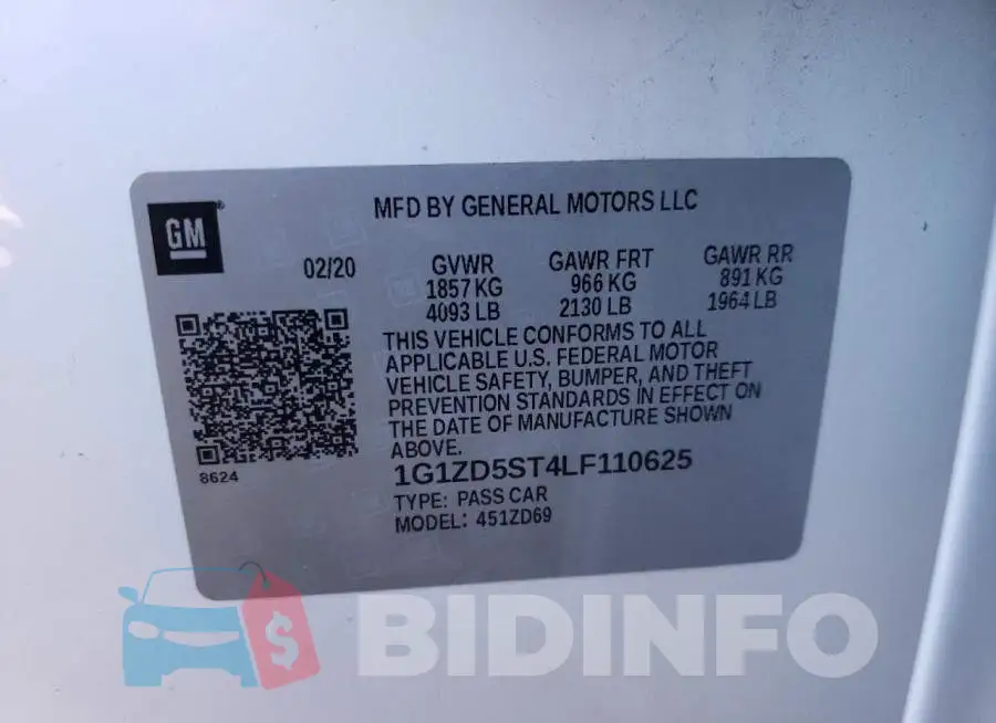 1G1ZD5ST4LF110625 Photo# 12