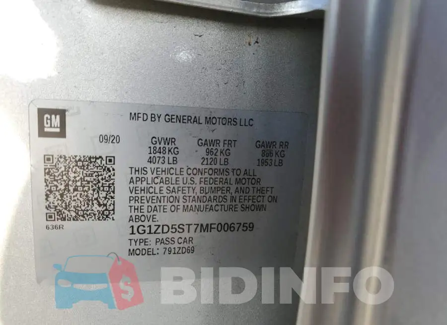 1G1ZD5ST7MF006759 Photo# 10