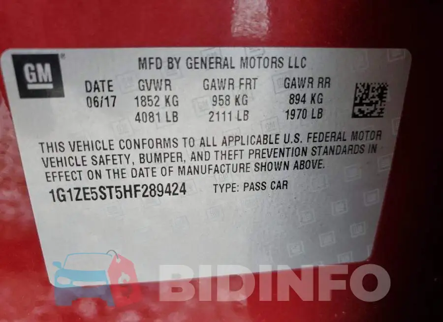 1G1ZE5ST5HF289424 Photo# 12