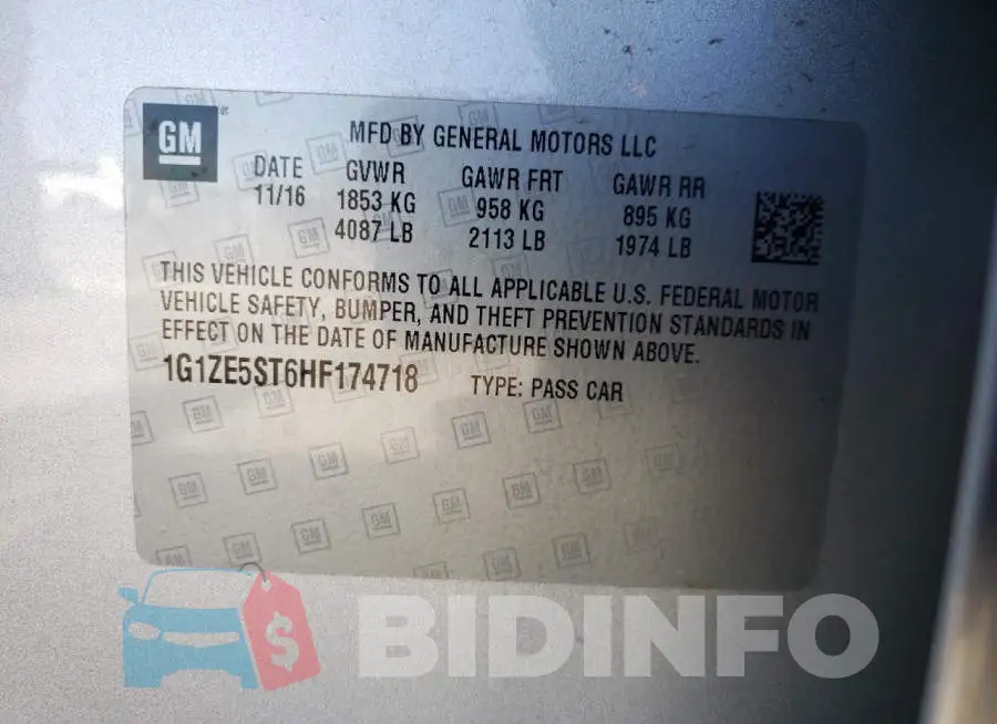 1G1ZE5ST6HF174718 Photo# 10