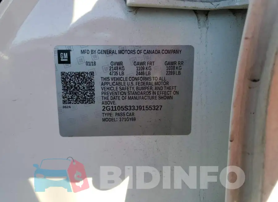 2G1105S33J9155327 Photo# 12