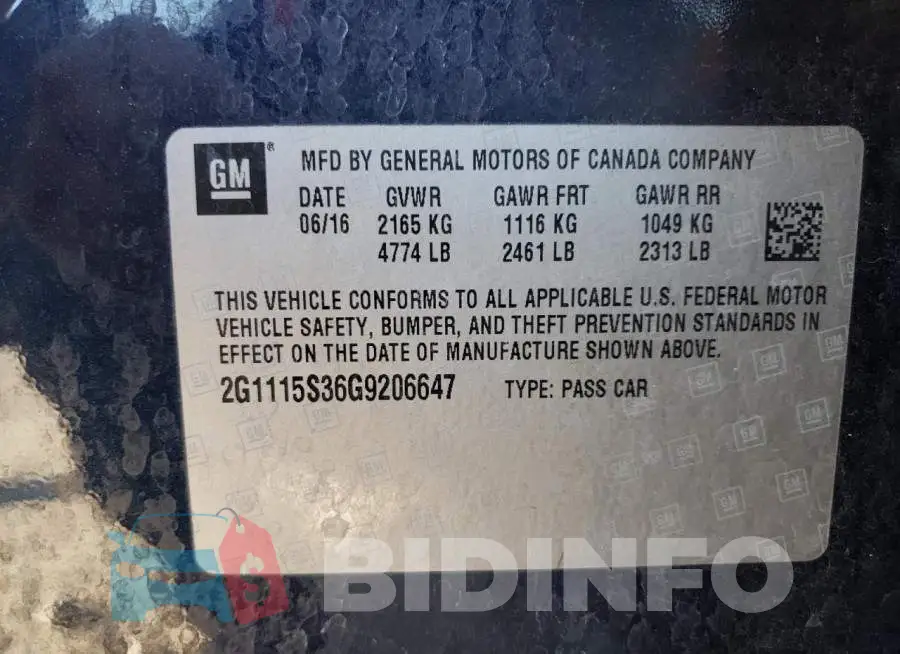 2G1115S36G9206647 Photo# 10