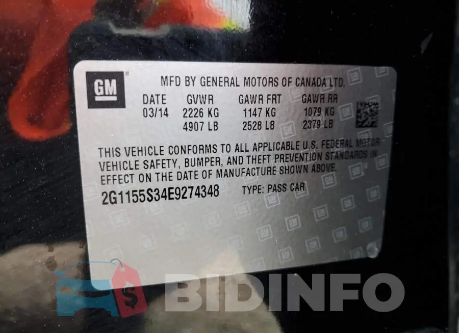 2G1155S34E9274348 Photo# 10