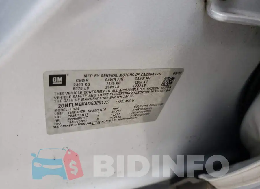 2GNFLNEK4D6320175 Photo# 10