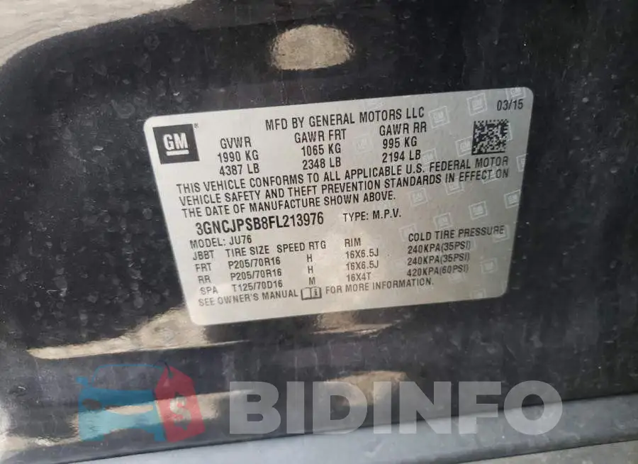 3GNCJPSB8FL213976 Photo# 10