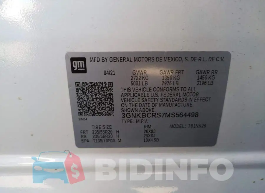 3GNKBCRS7MS564498 Photo# 10