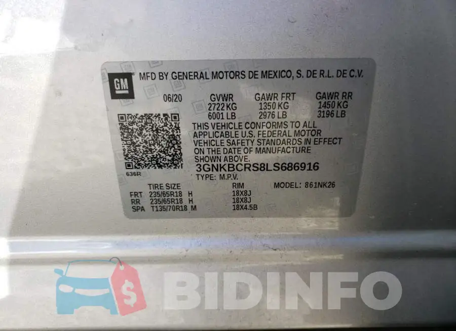 3GNKBCRS8LS686916 Photo# 10