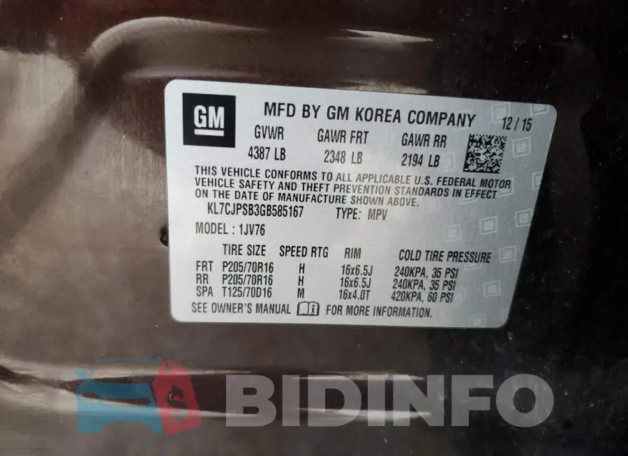 KL7CJPSB3GB585167 Photo# 10